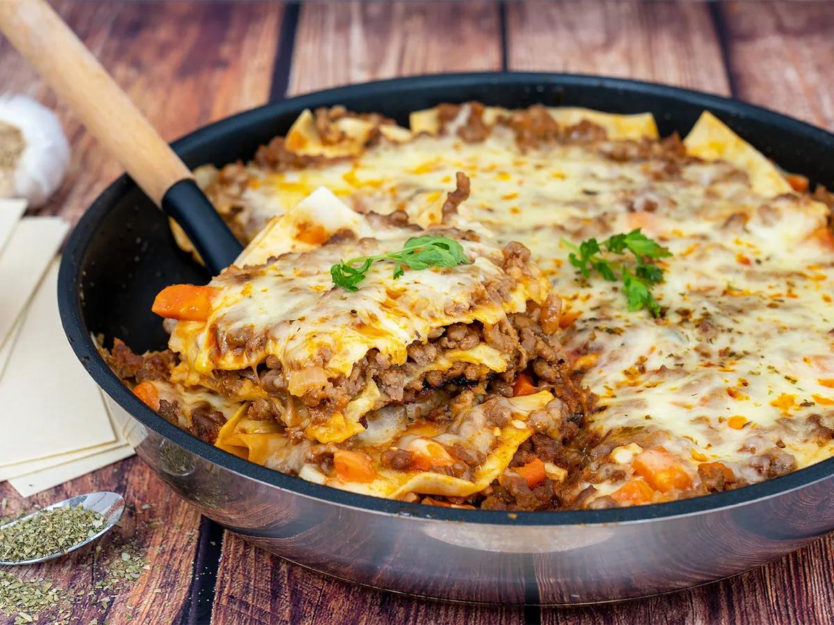 Lasaña en Sartén sin Horno