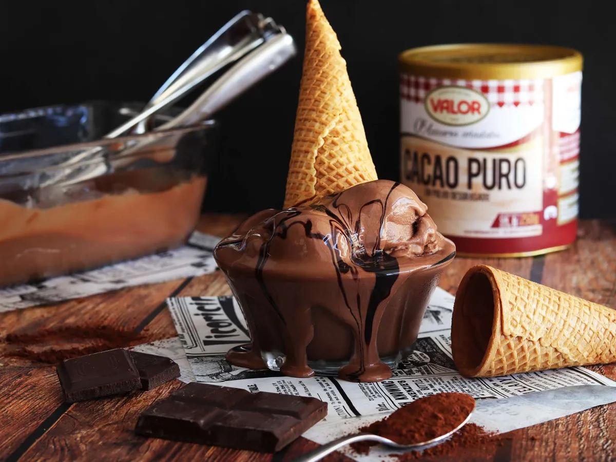 Helado de Chocolate Casero